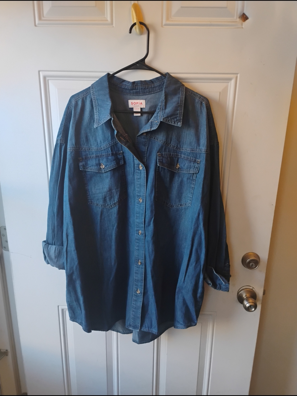 sofia by sofia vergara XL Blue Denim Shirt Jacket